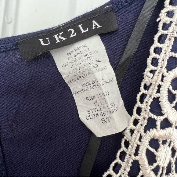 Blue Romper with Lace - Picture 3 of 6